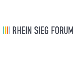 Logo des Rhein Sieg Forums mit stilisierten, farbigen Linien links vom Schriftzug auf weißem Hintergrund