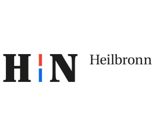 Logo der Stadt Heilbronn mit stilisierten Buchstaben H und N sowie den Farben Rot und Blau