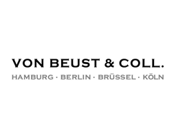 Von Beust & Coll. Logo mit den Städten Hamburg, Berlin, Brüssel und Köln darunter